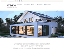 Tablet Screenshot of mistral-construction.ch
